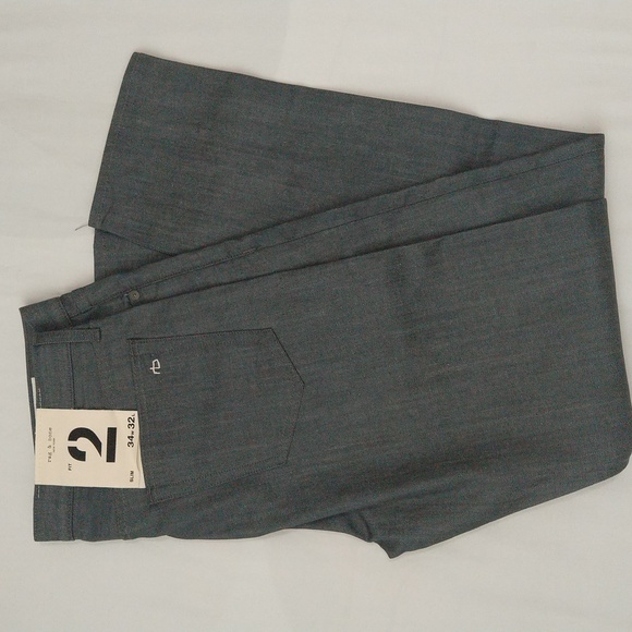 Rag bone fit 2 slim mid rise tailored raw grey denim jeans men's Sz 34w/32L - Picture 14 of 14